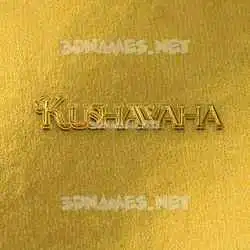kushawaha in All Gold style - 3D name wallpaper