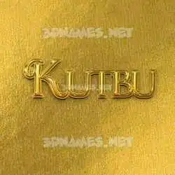kutbu in All Gold style - 3D name wallpaper