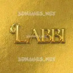 labbi in All Gold style - 3D name wallpaper