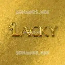 lacky in All Gold style - 3D name wallpaper