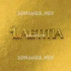 laetitia in All Gold style - 3D name wallpaper