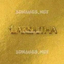 lakshitha in All Gold style - 3D name wallpaper