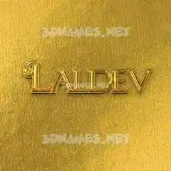 laldev in All Gold style - 3D name wallpaper