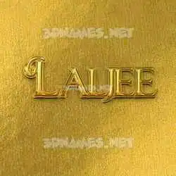 laljee in All Gold style - 3D name wallpaper
