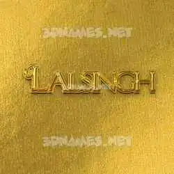lalsingh in All Gold style - 3D name wallpaper