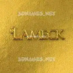 lameck in All Gold style - 3D name wallpaper