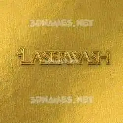 laserwash in All Gold style - 3D name wallpaper