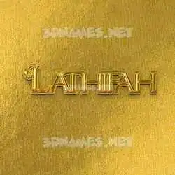 lathifah in All Gold style - 3D name wallpaper