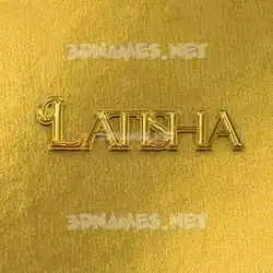 latisha in All Gold style - 3D name wallpaper