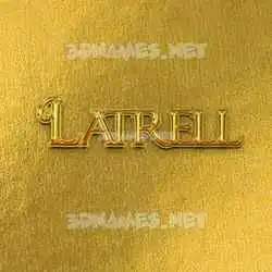 latrell in All Gold style - 3D name wallpaper