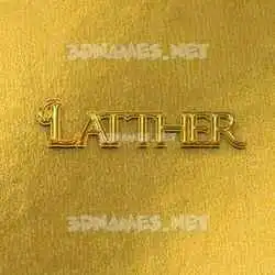 latther in All Gold style - 3D name wallpaper