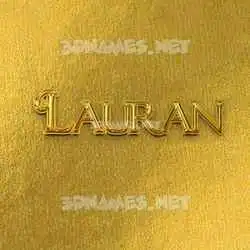 lauran in All Gold style - 3D name wallpaper