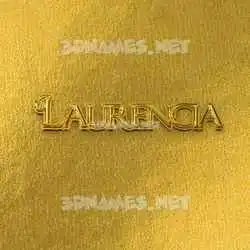 laurencia in All Gold style - 3D name wallpaper
