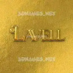 lavell in All Gold style - 3D name wallpaper