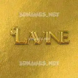 lavine in All Gold style - 3D name wallpaper