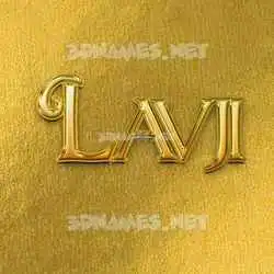 lavji in All Gold style - 3D name wallpaper