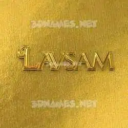 lavsam in All Gold style - 3D name wallpaper