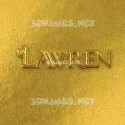 lawren in All Gold style - 3D name wallpaper