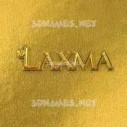 laxma in All Gold style - 3D name wallpaper