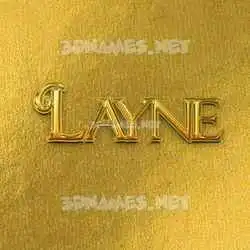 layne in All Gold style - 3D name wallpaper