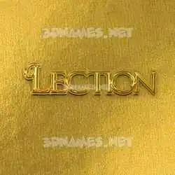 lection in All Gold style - 3D name wallpaper