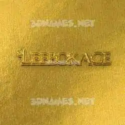 leebokage in All Gold style - 3D name wallpaper