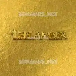 leelamber in All Gold style - 3D name wallpaper