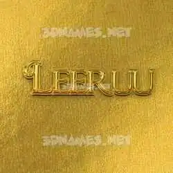 leeruu in All Gold style - 3D name wallpaper