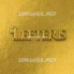 lefteris in All Gold style - 3D name wallpaper
