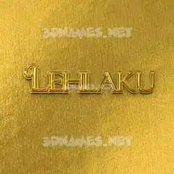 lehlaku in All Gold style - 3D name wallpaper