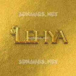 lehya in All Gold style - 3D name wallpaper
