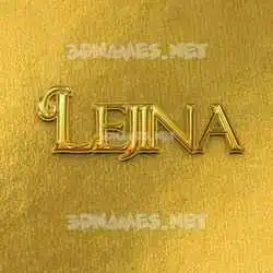 lejina in All Gold style - 3D name wallpaper