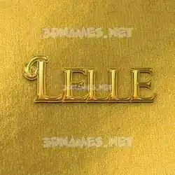 lelle in All Gold style - 3D name wallpaper