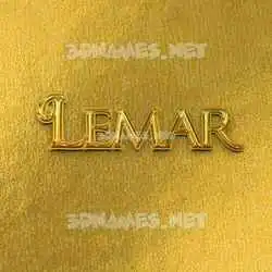 lemar in All Gold style - 3D name wallpaper