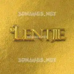 lentjie in All Gold style - 3D name wallpaper
