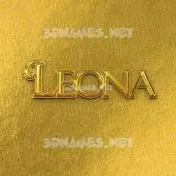 leona in All Gold style - 3D name wallpaper