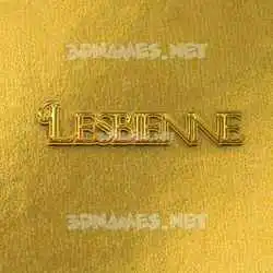 lesbienne in All Gold style - 3D name wallpaper