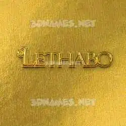 lethabo in All Gold style - 3D name wallpaper