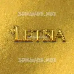 letisia in All Gold style - 3D name wallpaper