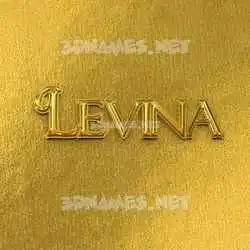 levina in All Gold style - 3D name wallpaper