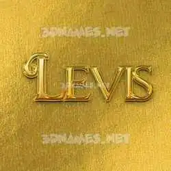 levis in All Gold style - 3D name wallpaper