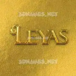 leyas in All Gold style - 3D name wallpaper
