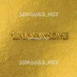 liamisawsome in All Gold style - 3D name wallpaper