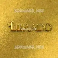 librado in All Gold style - 3D name wallpaper