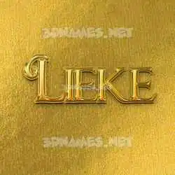 lieke in All Gold style - 3D name wallpaper