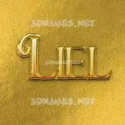 liel in All Gold style - 3D name wallpaper