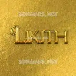 likith in All Gold style - 3D name wallpaper