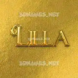 lilla in All Gold style - 3D name wallpaper