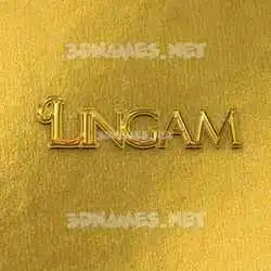 lingam in All Gold style - 3D name wallpaper