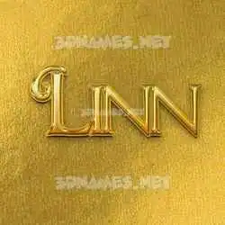 linn in All Gold style - 3D name wallpaper